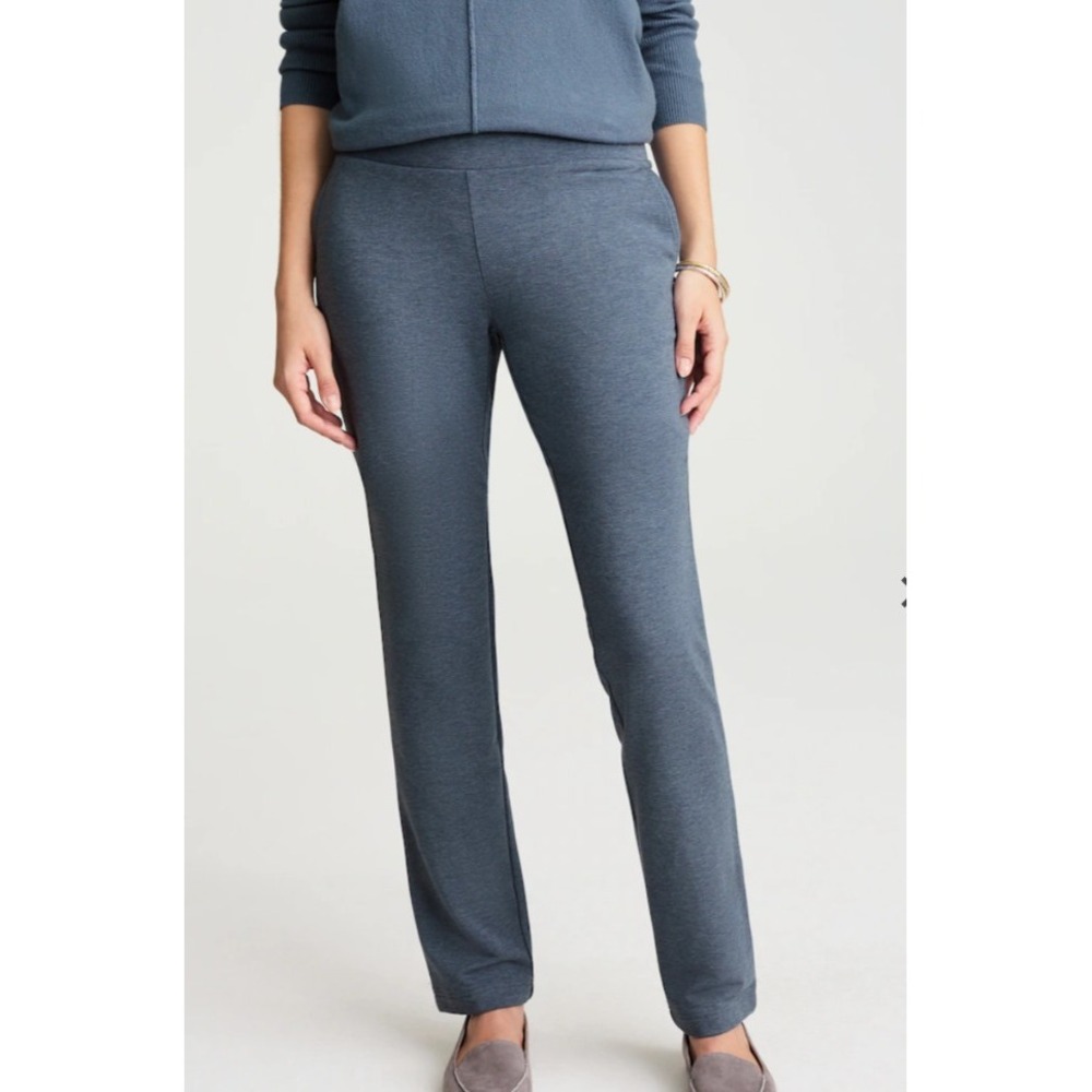 J.Jill Pure Jill Affinity Slim Leg Pants Comfort Casual Everyday Azure Heather L